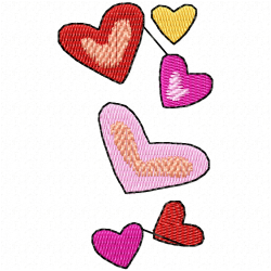 Hearts Embroidery Design 11